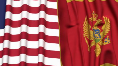 LIBERIA ve MONTENEGRO Bayrakları