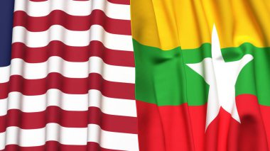 LIBERIA ve Myanmar Bayrakları