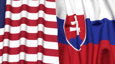 LIBERIA ve SLOVAKIA Bayrakları