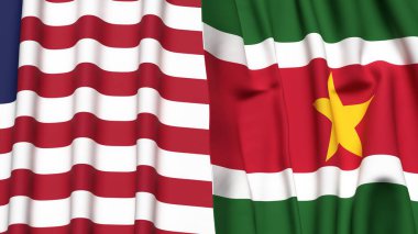 LIBERIA ve SURINAME Bayrakları