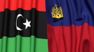 LIBYA VE LİECHTENSTEIN Bayrakları