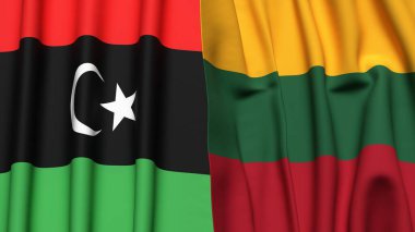 LIBYA ve LITHUANIA Bayrakları