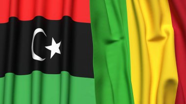 LIBYA ve MALI Bayrakları