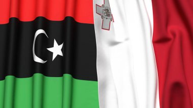 LIBYA ve MALTA Bayrakları
