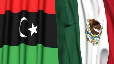 LIBYA ve MEXICO bayrakları