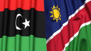 LIBYA ve NAMIBIA Bayrakları