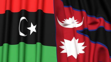 LIBYA ve NEPAL Bayrakları