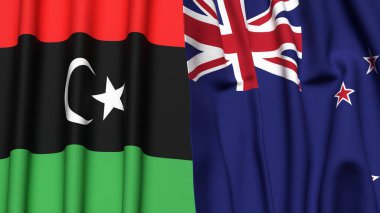 LIBYA VE YENİ ZEALAND Bayrakları