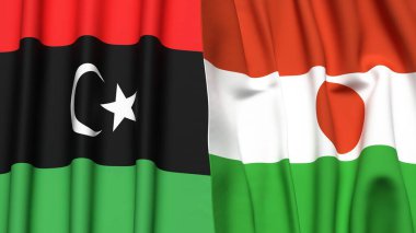 LIBYA VE NIGER Bayrakları