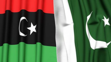 LIBYA ve PAKISTAN Bayrakları
