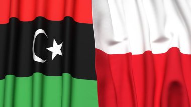 LIBYA ve POLAND Bayrakları