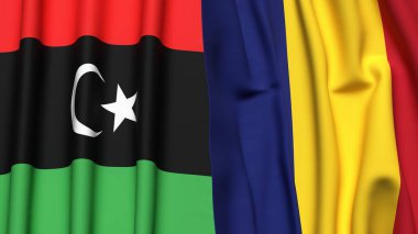 LIBYA ve ROMANIA Bayrakları