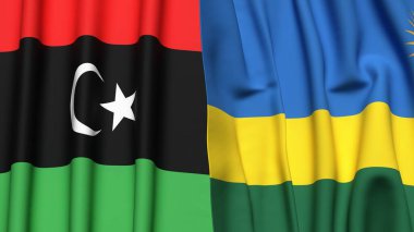 LIBYA ve Rwanda Bayrakları