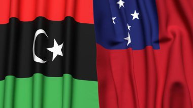 LIBYA ve SAMOA Bayrakları