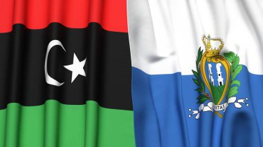 LIBYA ve SAN MARINO Bayrakları
