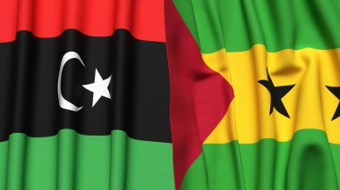 LIBYA ve SAO TOME Bayrakları