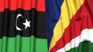 LIBYA Bayrakları ve SEYCHELLES