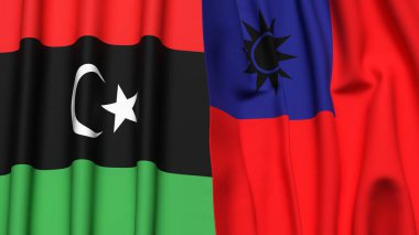 LIBYA ve Tayvan Bayrakları