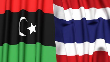 LIBYA ve THAILAND Bayrakları