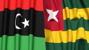 LIBYA ve TOGO Bayrakları