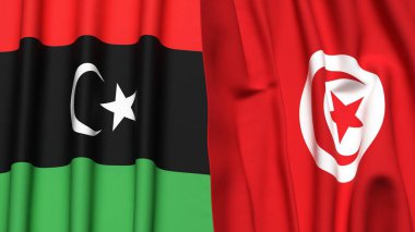 LIBYA ve TUNISIA Bayrakları