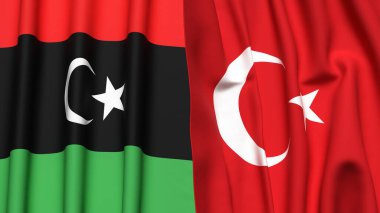 LIBYA ve TURKEY Bayrakları