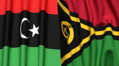 LIBYA ve VANUATU Bayrakları