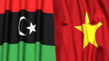 LIBYA ve VİETNAM Bayrakları