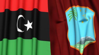 LIBYA ve Batı Hint Adaları Bayrakları