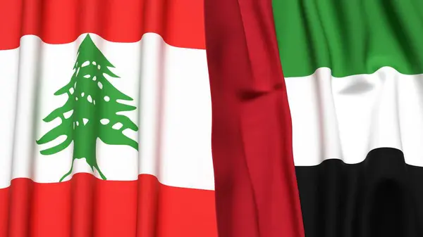 LEBANON ve BAE Bayrakları