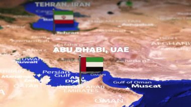 Abu Dabi 'den Tahran' a, bayrak iğneli İranlı uçuş.