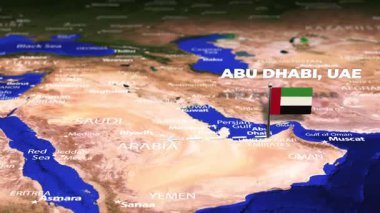 Abu Dabi 'den UAE' ye, Tegucigalpa 'ya, bayrak iğneli HONDURAS uçuşu