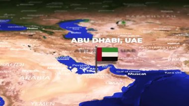 Abu Dabi 'den Tiran' a uçuş, bayrak iğneli ALBANIA