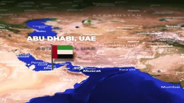 Abu Dabi 'den Tokyo' ya, Japon bayrak iğneli uçuş.