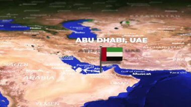Abu Dabi 'den Tunus' a, bayrak iğneli TUNISIA uçuşu