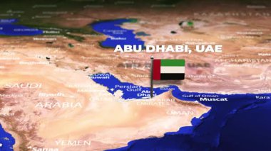 Abu Dabi, BAE 'den Yamoussoukro' ya, bayrak iğneli IVORY Kıyı Uçuşu