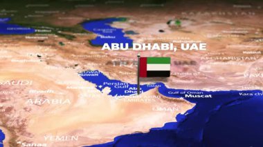 Abu Dabi, BAE 'den Yaounde' ye, CAMEROON 'dan bayrak iğneli uçuş