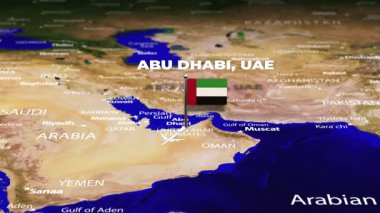 Abu Dabi 'den Harare' ye, bayrak iğneli ZIMBABWE uçağı.