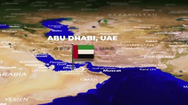 Abu Dabi, BAE 'den Katmandu' ya, NEPAL 'den bayrak iğneli uçuş