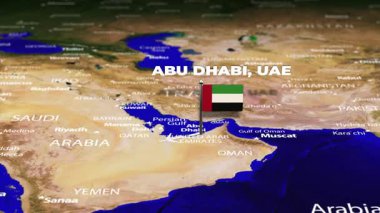 Abu Dabi 'den Malabo' ya uçuş, bayrak iğneli Eşitlikçi Guinea