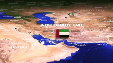 Abu Dabi 'den Minsk' e bayrak iğneleriyle uçuyor.