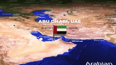 Abu Dabi, BAE 'den Mogadişu' ya uçuş, bayrak iğneli SOMALIA