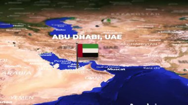 Abu Dabi 'den Mumbai' ye, Hindistan 'a bayrak iğneli uçuş.