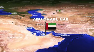 Abu Dabi 'den Lefkoşe' ye, CYPRUS bayrak iğneleriyle