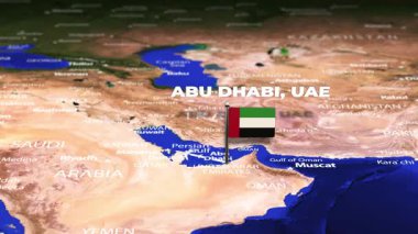 Abu Dabi 'den Paris' e bayrak iğneli uçuş.