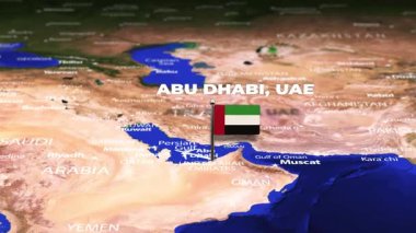 Abu Dabi, BAE 'den Podgorica' ya, MonteneGRO 'ya bayrak iğneli uçuş