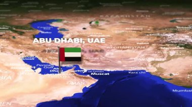 Abu Dabi, BAE 'den Pyongyang, Kuzey Kore' ye bayrak iğneleriyle uçuş.