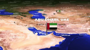 Abu Dabi 'den Prag' a uçuş, bayrak iğneli CZECH REPUBLIC