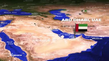 Abu Dabi 'den Quito' ya, bayrak iğneli Ekvador 'a uçuş