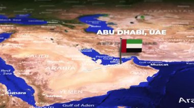Abu Dabi 'den Rio' ya, Brezilya 'ya bayrak iğneleriyle uçuş.